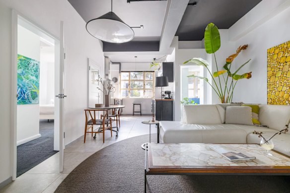 Time for those black ceilings to go? The decision lies with a young woman from Darlinghurst who just bought her first home in Macleay Street, Potts Point.
