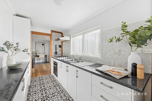The contemporary kitchen was one of the featured updates to the home.