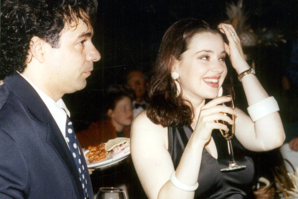 Ralph Carr in 1993 with his former wife, the singer Tina Arena.
