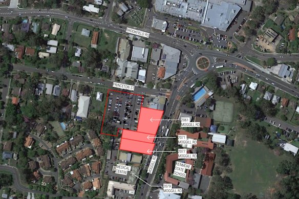 The proposed shopping centre site is across from Kenmore State School.