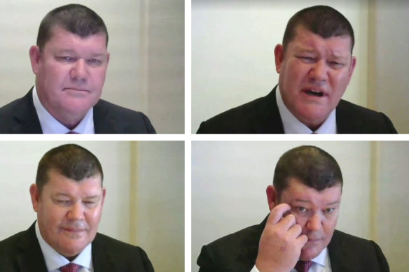 James Packer at the Crown inquiry last Tuesday.