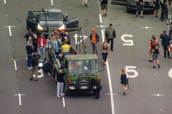 The Sydney Harbour Bridge was closed in January as a scene was shot for the mega-budget Ran Gosling movie The Fall Guy. 