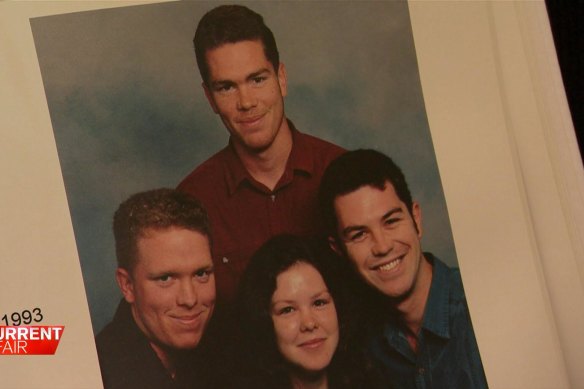 A family photo of Gareth (left) and Nathaniel (back) with their sister Naomi and eldest brother Andrew.