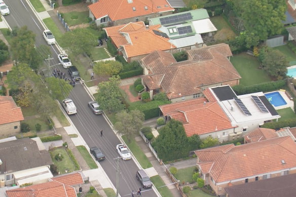 Aerial vision of the scene, in the immediate aftermath of the incident. 