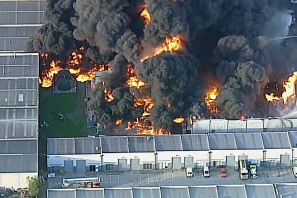 The toxic blaze in Campbellfield in April last year.