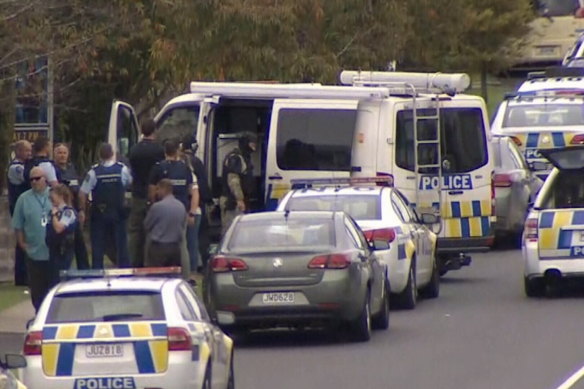 A shopping mall and schools are in lockdown after shots were fired in Auckland.