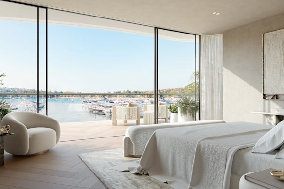 An artist’s impression of the home that may be built on Shant Kradjian’s Point Piper property.