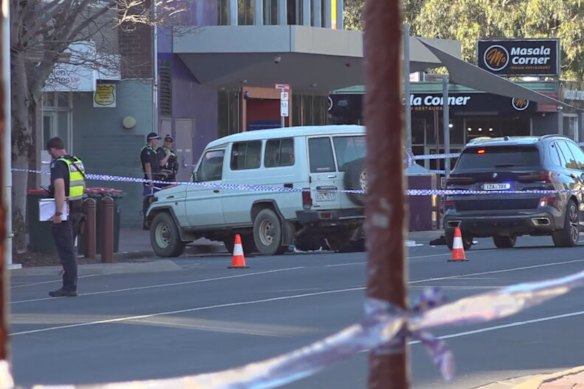 The scene of the attack at Wangaratta.