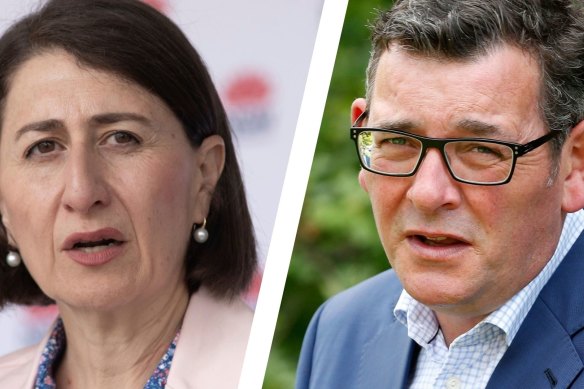 NSW Premier Gladys Berejiklian and Victorian Premier Daniel Andrews.