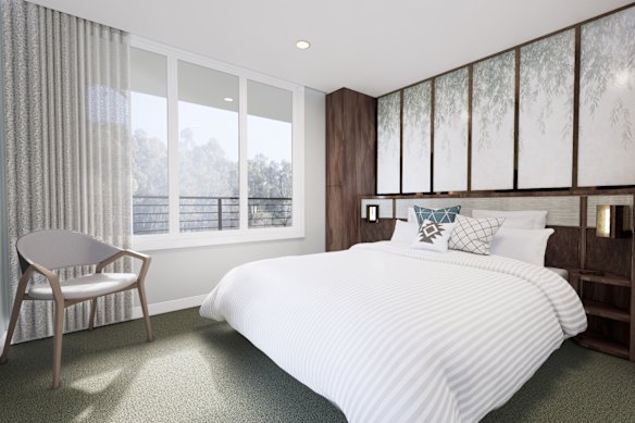 Impressão artística de uma das cabines do Australian Star.