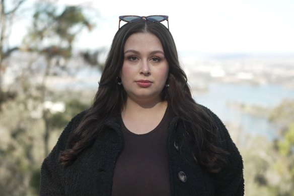 Canberra woman Taylor Mostacci. She was 19 when she was indecently assaulted by an Uber driver on the way to her university ball.