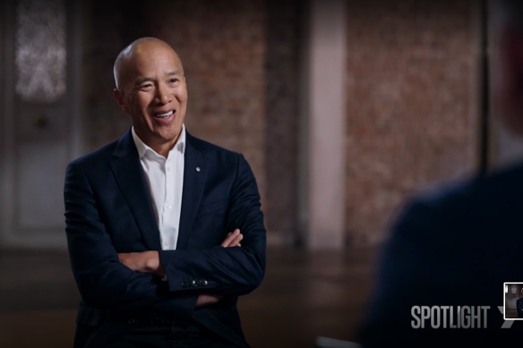 Charlie Teo on Seven’s Spotlight program after reading the email.