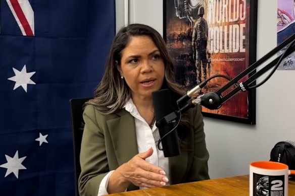 Senator Jacinta Nampijinpa Price on the 2Worlds Collide podcast.