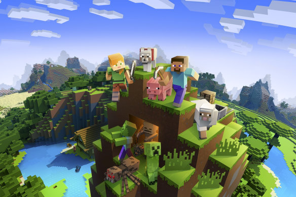Minecraft is a great virtual playground that kids and adults can explore together online.
