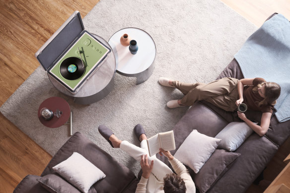 You probably have a better device for streaming music, but the record player graphic is a nice touch.