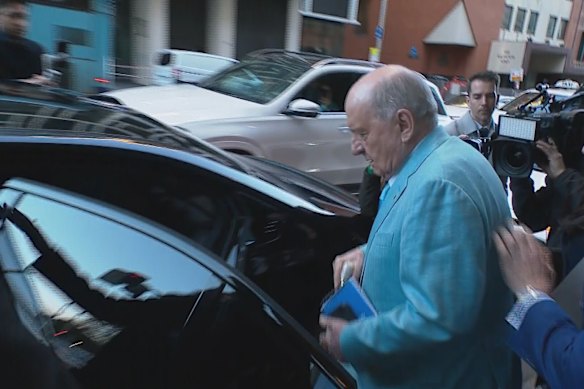 Jones departs the Downing Centre courts in Sydney.