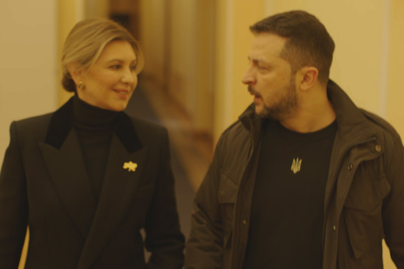 Volodymyr Zelensky and his wife Olena in <i>The Zelensky Story: Exploring the complexities of the man.<i>
