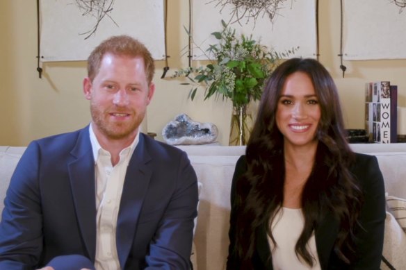 Prince Harry, pictured with wife Meghan, said he originally had no idea what unconscious bias was, given his upbringing.