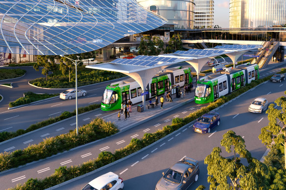 Federal Labor has promised $6 million for a business case on the trackless tram proposal.