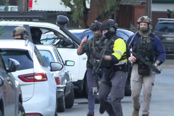Police stormed the house in Belmore and rescued the alleged kidnap victim.
