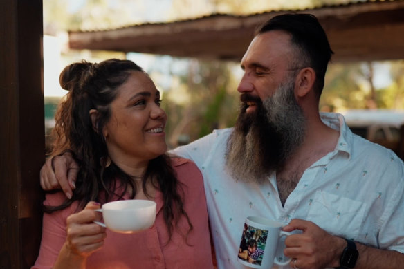 Jacinta Price and husband Colin Lillie feature in a Fair Australia ad campaign.