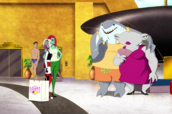 A scene from season four of Harley Quinn.