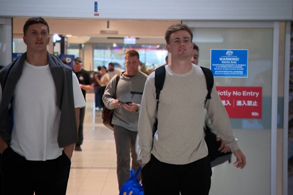 Lachie Galvin arrives on the Gold Coast with Hugo Savala.
