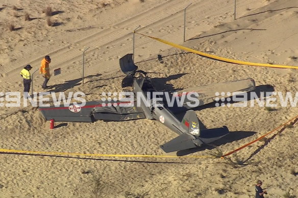 Chipmunk plane crash at Jandakot airport.