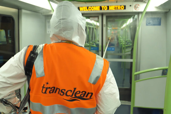 Transclean was engaged to clean Metro trains during the COVID-19 pandemic.