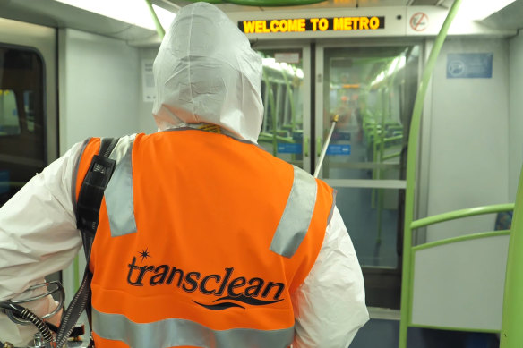 Transclean was engaged to clean Metro trains during the COVID-19 pandemic. 