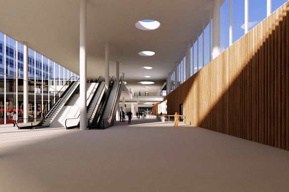 An artist’s rendering of Melbourne Airport’s $4.5 billion expansion of the international terminal.