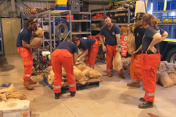 People in Port Hedland prepare for Cyclone Ilsa today.