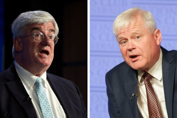 Saul Eslake (left) and Chris Richardson are two of Australia’s most influential economists and budget analysts.