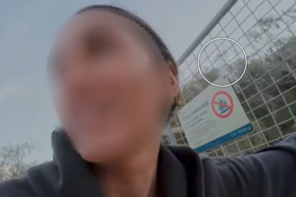 The woman also received a warning for using a drone to record video above a camping area.