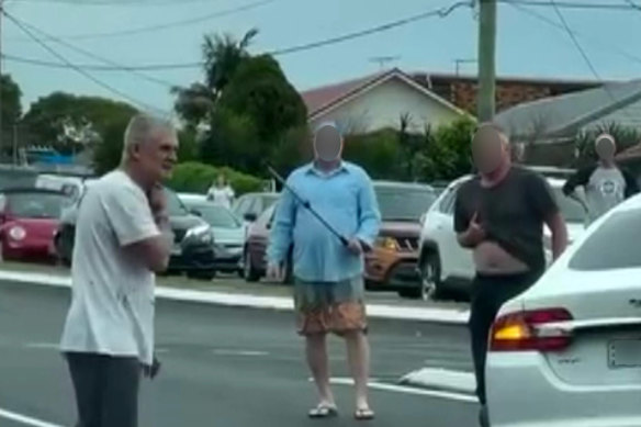 Several bystanders stepped in to help subdue the alleged attacker Antony Benson and help the injured woman in the car.