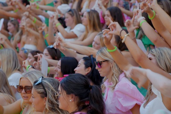 Bama Rush shows the lengths some young women will go to belong while competing for sorority membership at The University of Alabama.