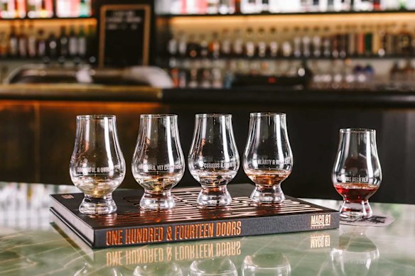 Each McHenry gin is inspired by personality traits from the hotel’s cast of characters exhibit.