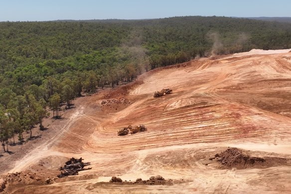 Alcoa’s mining has moved northwards, closer to Serpentine Dam, in recent years.