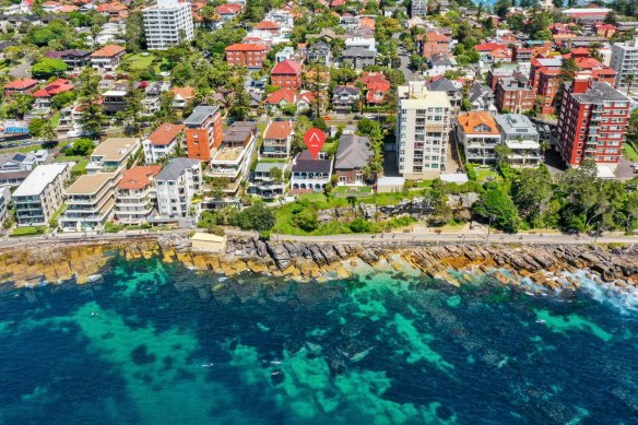 The property looks over Fairy Bower and has direct access to the popular Marine Parade.