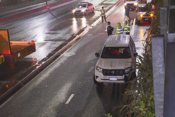 The Toyota LandCruiser that damaged 30 other vehicles before coming to a halt on South Dowling Street, Surry Hills. 