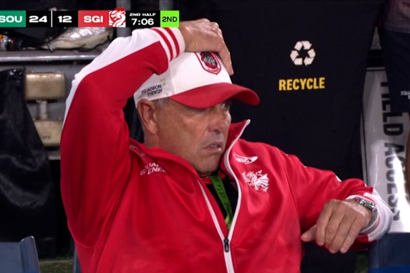 Shane Flanagan’s mood said it all when caught by the Fox Sports cameras late Saturday.