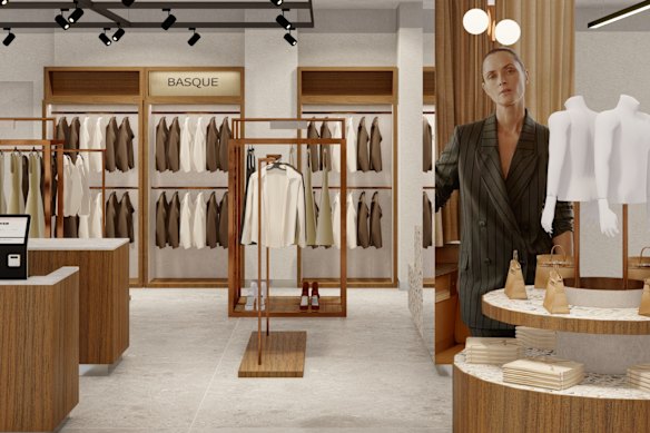 Myer store renders. Basque is one of Myer’s exclusive labels.