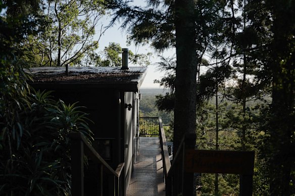 A chalet advertised for almost $400 a night at Rainforest Gardens. 
