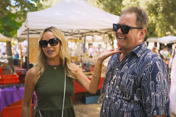 Amanda Holden and Alan Carr in Amanda and Alan’s Italian Job.