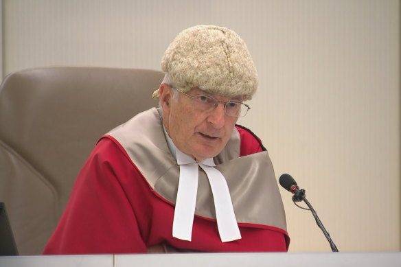 Justice Ian Harrison in August.