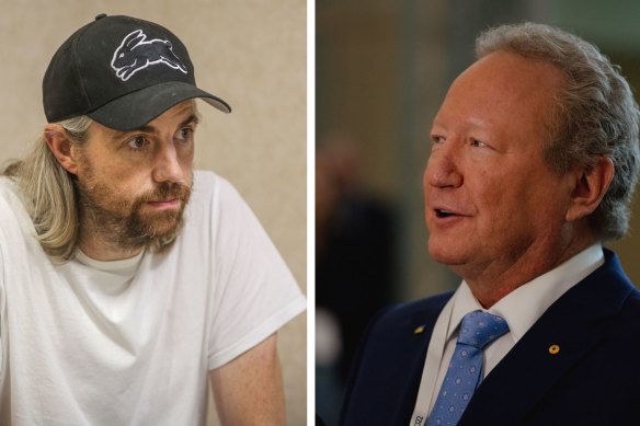 Billionaires Mike Cannon-Brookes and Andrew Forrest fell out over the concept for the Sun Cable project.