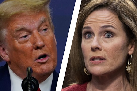 Supreme Court Justice Amy Coney Barrett has also drawn Trump’s ire.