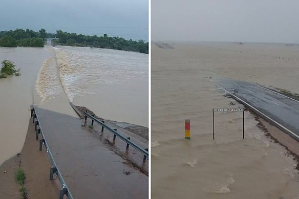 More than 30 roads are cut in Far North Queensland due to flooding.