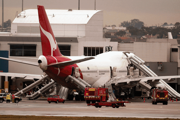 Qantas profits have dropped.