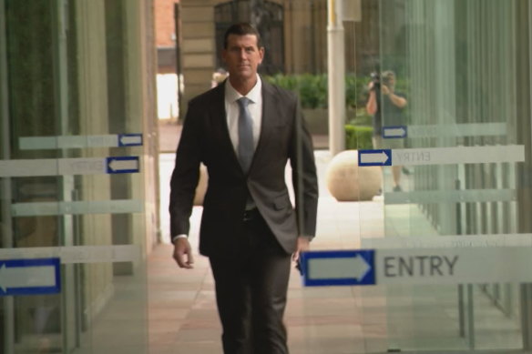 Ben Roberts-Smith arrives for his 10-day appeal against a decision dismissing his defamation case over reports in <i>The Age</i> and <i>The Sydney Morning Herald</i>.